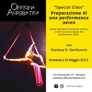 *Special Class* di Preparazione di una performance aerea con Gianluca G. Gentiluomo