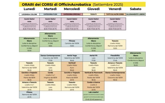 Calendario estivo 2025 | Giugno, luglio e settembre
